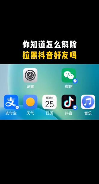 怎么解除拉黑抖音好友#手机的隐藏功能 #创作者中心 #创作灵感