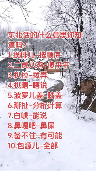 #热门 东北话的意思你知道吗?