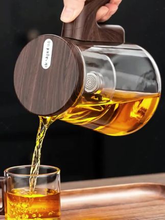 顶壶全玻璃内胆磁吸#飘逸杯,家用茶水分离#泡茶壶,耐高温,办公室冲茶必备 #泡茶神器