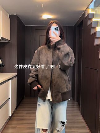 这件皮衣太好看了吧!#ootd穿搭 #外套穿搭 #皮衣夹克 #夹克外套 #外套