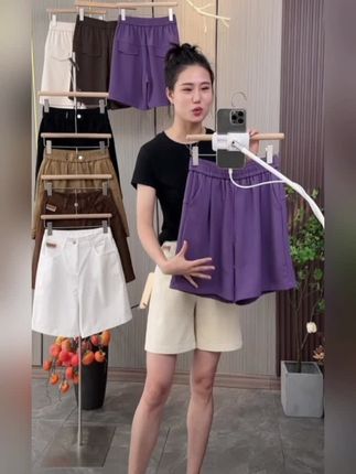 冰丝西装短裤五分裤女夏季百搭宽松设计感小个子薄款休闲直筒裤 #夏季薄款 #冰丝短裤 #大码女装 #宽松显瘦 #西装休闲短裤