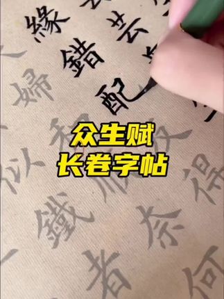 众生赋长卷描红字帖,全文通透,写一写能帮我们静下来,更好的生活~#写字是一种生活 #众生赋 #字帖推荐