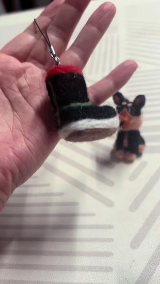 羊毛毡挂件 蒙古靴子