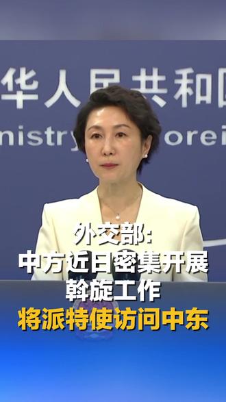 外交部:中方近日密集开展斡旋工作 将派特使访问中东