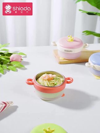 恒温碗辅食碗宝宝吃饭专用防摔儿童餐具注水碗防烫带盖多功能#宝宝餐具 #恒温碗 #辅食碗 #儿童好物 #防摔餐具