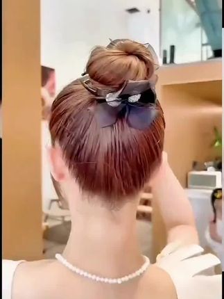 丸子头好物亚克力丸子头展示蝴蝶结满钻超仙款其他手部防护.#丸子头盘头神器推荐 #饱满蓬松丸子头 #减龄丸子头的扎法 #发饰发夹 #蝴蝶结发夹 @DOU+小助手