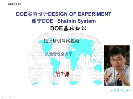 金舟军DOE实验设计培训视频第7课 金舟军DOE实验设计培训视频