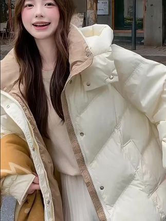 实拍白灵儿羽绒棉服女冬季2024年新款小个子短款加厚爆款棉衣外套#时尚气质穿搭 #高端大气 #青春活力 #气质女神穿搭 #巨量千川
