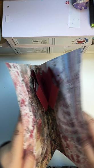 【教程】双层立体相框机关教程来喽,看清两张卡纸要捡开的地方哟,闭眼学会一个立体书小机关~#立体书 #立体书教程 #小机关 #手工书 #机关书