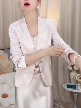 【可调节肩带+配飘带】9399鎏光缎鱼尾吊带裙气质优雅修身显