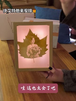 私人定制礼物#礼物#叶雕 #创意摆件