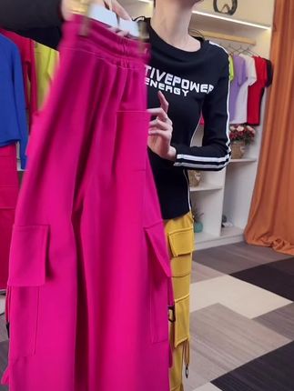 2025秋季新款广场舞百搭潮流休闲阔腿工装裤宽松束脚裤子女