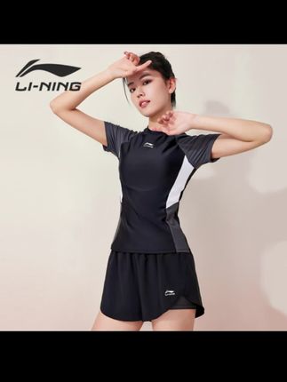 LI-NING/李宁游泳衣女士保守遮肉显瘦分体泳衣高级感女式遮肉泳衣#女士遮肉显瘦泳衣#女士泳衣#度假泳衣 #女士保守泳衣 #女士遮肉显瘦泳衣