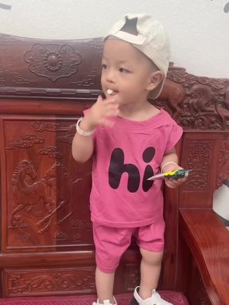 痞帅痞帅的渣男粉小套装家里有男宝的一定要安排一套#高品质童装 #夏季穿搭 #男童穿搭 #人类幼崽又奶又酷穿搭