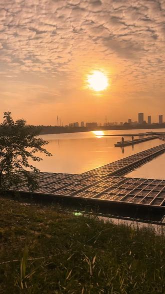 乾隆湖浮桥正在筹建中~#美在山水间 #我要把生命浪费在美好的事物上