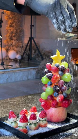 水果圣诞树制作保姆级教程 #弘心炙焰艺术餐厅 #圣诞 #水果圣诞树 #保姆级教程 #唐山