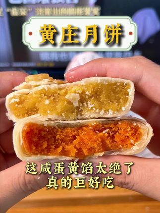 这咸蛋黄太绝了真的巨好吃#黄庄月饼#石家庄特产#传统糕点#追剧零食