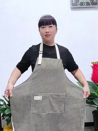 新款棉麻围裙#面料舒适透气 防污耐脏#大口袋设计肩带可调节方便实用#超便宜超划算 质量好