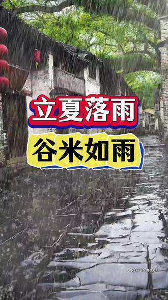 俗话说,立夏落雨,谷米如雨!#立夏节气 #农业小知识