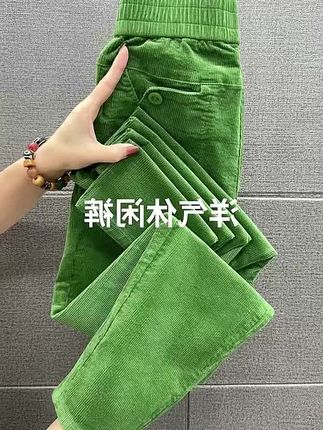 灯芯绒女裤