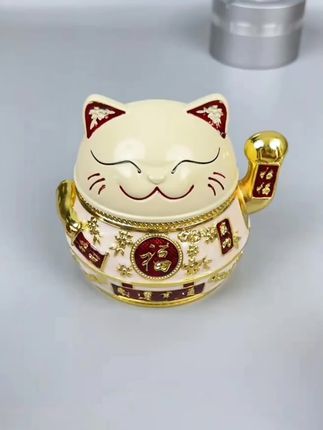 创意招财猫烟灰缸摆件 #创意摆件 #招财猫烟灰缸#烟灰缸摆件#招财猫#铝合金烟灰缸