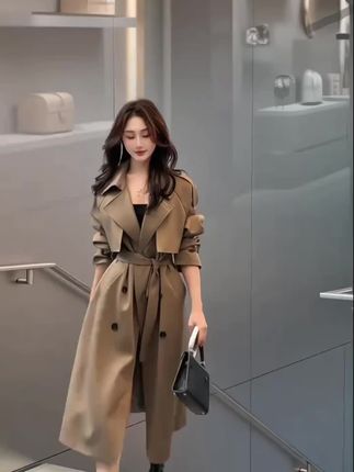秋季新款高档风衣百搭中长款过膝时尚气质显瘦小个子外套#穿出高级感 #高级感穿搭 #优雅气质 #时尚气质穿搭 #气质风衣穿搭 @DOU+小助手 @DOU+上热门