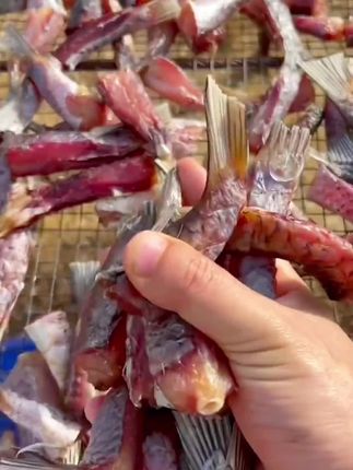 #风干鱼尾 #腊鱼尾 #草鱼尾 #家常美食 #海鲜干货