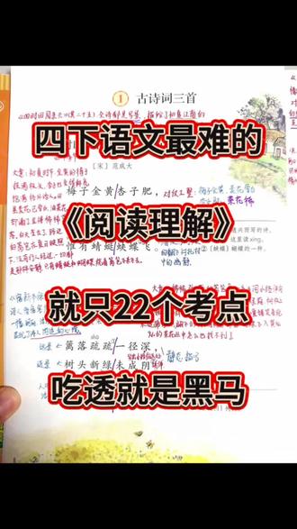 四下语文阅读理解考来考去就这22个考点。寒假吃透,开学就是黑马#四年级下册 #四年级下册语文 #四年级阅读理解 #寒假预习 #知识点总结