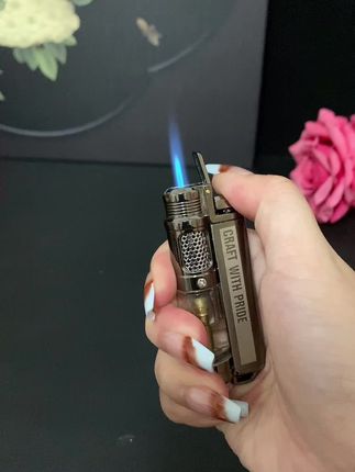 机甲风透明气仓#防风打火机 高颜值#创意打火机 #打火机又火了 #酷炫 #男人玩具