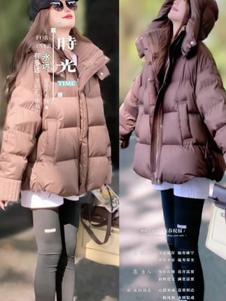 美拉德面包服封神!2025冬必备显瘦款 深棕配色超显白,连帽羊羔毛拼接好暖!面包版型藏肉,细节拉满。#美拉德穿搭 #2025冬装 #显瘦棉服 #羊羔毛外套 #都市轻户外