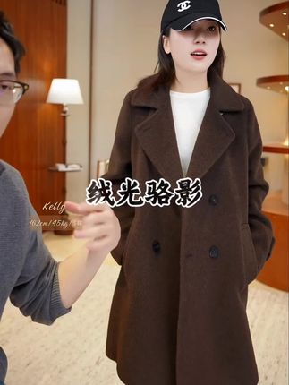曼辰manchenh "绒光骆影"秘鲁进口骆马绒顶奢御用大衣 #穿出高级感 #气质穿搭 #轻奢女装 #高级感穿搭 #大衣