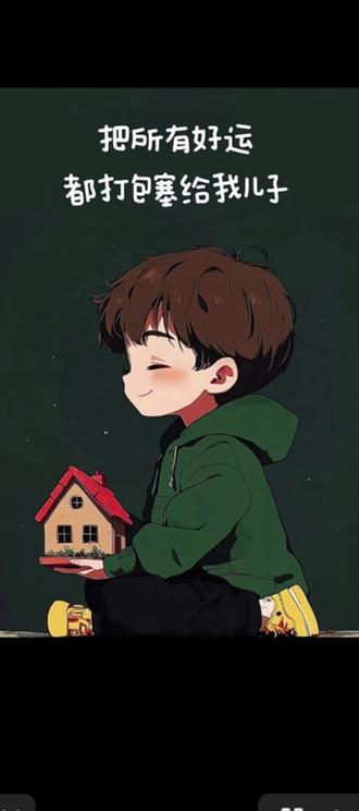 妈妈的爱😘#男孩卡通头像 妈妈的❤很小,里面装的全是你😘