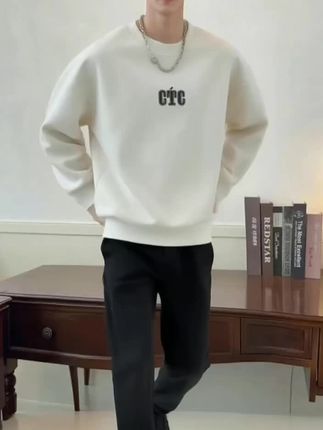 唐狮集团DESSO春季圆领卫衣男潮流宽松长袖打底衫青少年休闲上衣#男装搭配 #时尚穿搭 #好物推荐