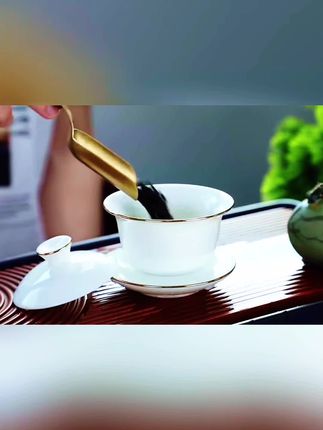 很多茶友都问的,羊脂玉不同容量白瓷盖碗来了。#茶生活 #原创视频 #茶人茶事 #每日分享 #茶具好物推荐