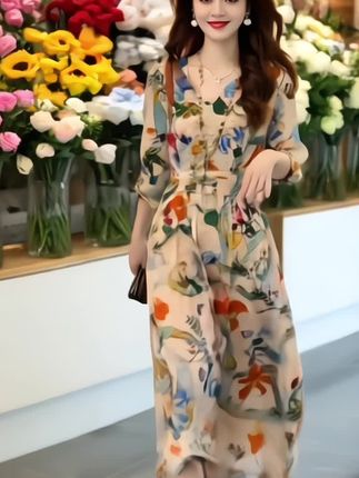 #气质连衣裙 #遮肚子藏肉显瘦连衣裙 #高端大气