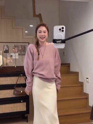 【步步生莲-气质鱼尾裙】高腰显瘦质感中长款半身裙黑色高腰#鱼尾裙