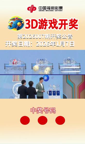 0107"3D"最新开奖,你,中奖了吗?#中奖#福彩