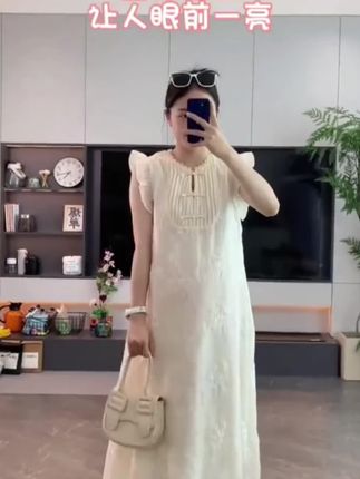 时髦孕妇夏季新款甜美淑女夏季大码蕾丝显瘦气质洋气小清新连衣裙