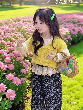 🌸2025早春穿搭风向标来啦!【氛围感三件套】 🎀软萌娃娃衫+毛线背心马甲+灯笼裤三件套,一件穿出叠穿层次感!🧶细腻抗起球毛线编织出云朵般触感,马甲前襟俏皮蝴蝶结点缀,搭配立体泡泡袖娃衫,甜度超标又不失复古学院风~ 👖高腰灯笼裤解放好动天性,A字版型藏肉显腿长,裤脚螺纹收口防风又利落!春日踏青/幼儿园活动/生日派对一键切换场景,随手拍都是杂志感大片~ 赶快下单吧!库存告急中……这个春天,让宝贝成为幼儿园最甜的「移动草莓奶油冻」🍓🌬️ #高品质童装 #出游穿搭 #春秋穿搭 #春秋新款 #2025年 @抖加🔥上热门🔥dou+🔥热点宝