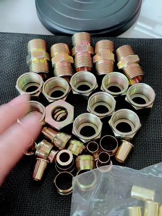 货车挂车气管刹车管铜芯三件套10套+5个对丝#五金工具