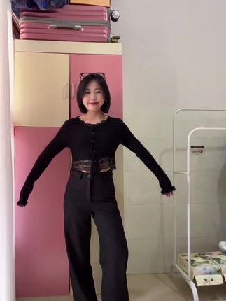 显瘦百搭西装裤