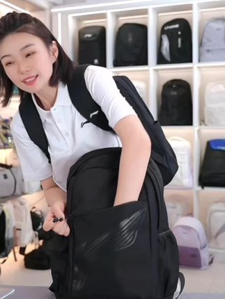#上热门 李宁防泼水双肩背包男士女多功能韩版城市运动双肩包#李宁书包#书包#初中生书包#高中生书包