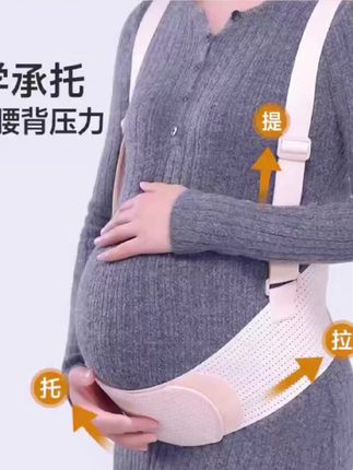 孕妇专用托腹带孕中期孕晚期防勒肚托腹部加宽高弹透气护腰可调节