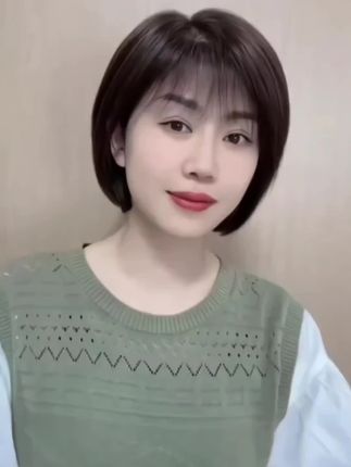 全头套真发大头皮#头套#时尚发型 #适合所有脸型 #时尚头套#遮盖白发头套