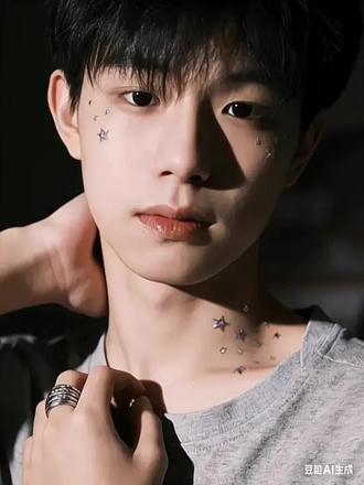 我有星星贴纸,你也有吗?#星星贴纸 #星星贴纸妆容 #男生氛围感 #豆包ai #豆包p图已经nextlevel了 豆包p图指令教程 星星贴纸p图照片