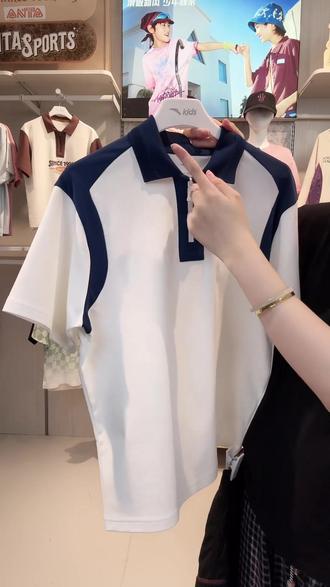 【安踏儿童】半拉链设计款不热不闷汗~运动时尚两不误 #短袖 #POLO衫