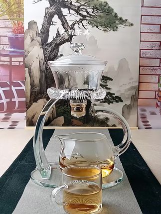 #玻璃茶具 #懒人泡茶器 #自动磁吸茶具套装 #轻奢简约高档 #召唤茶友 @DOU+小助手 @DOU+上热门