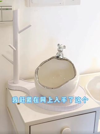 暴力熊入户玄关摆件钥匙收纳进门门口鞋柜客厅装饰品乔迁新居礼品