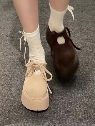 2025秋季新款!南在南方女款复古厚底增高半拖勃肯鞋 #南在南方鞋 #复古半拖鞋 #秋季厚底鞋 #增高包头鞋 #女款勃肯鞋