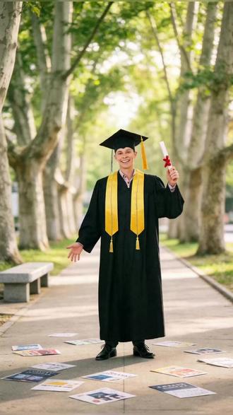 毕业季必备!这款黑色学士服也太好看了吧! 毕业典礼上穿它,仪式感直接拉满,拍照超上镜,定制款更合身哦#夏季穿搭 #ootd穿搭 #穿搭 #ootd #学院风日系甜美可爱裙子